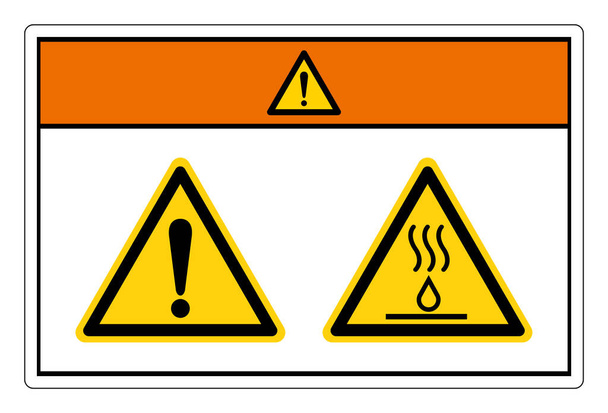 Aviso Símbolo de perigo de queimadura de líquidos quentes, ilustração vetorial, isolar na etiqueta de fundo branco. EPS10
  - Vetor, Imagem