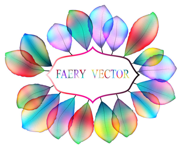 Aquarelle Foliage Vignette - Осінній водяний колір обрамлення - Vector Wash Drawing Design - Вектор, зображення