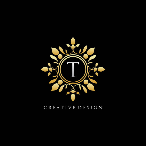 Royal T Letter Boutique Logo Design - Vektor, Bild