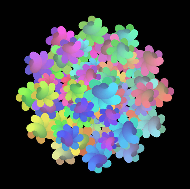 Vector Versicolor Flower Clew Foundation - Абстрактный Iridescent Design
 - Вектор,изображение