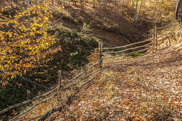 fából készült mountain farm kerítés - Fotó, kép
