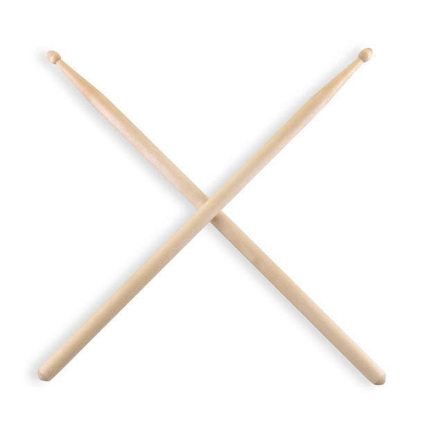 set of crossed drum sticks isolated on white - Photo, Image