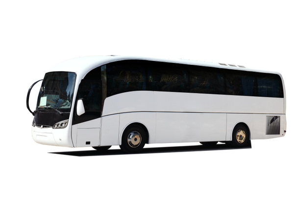 A Big White Tour Bus isolated - Photo, Image