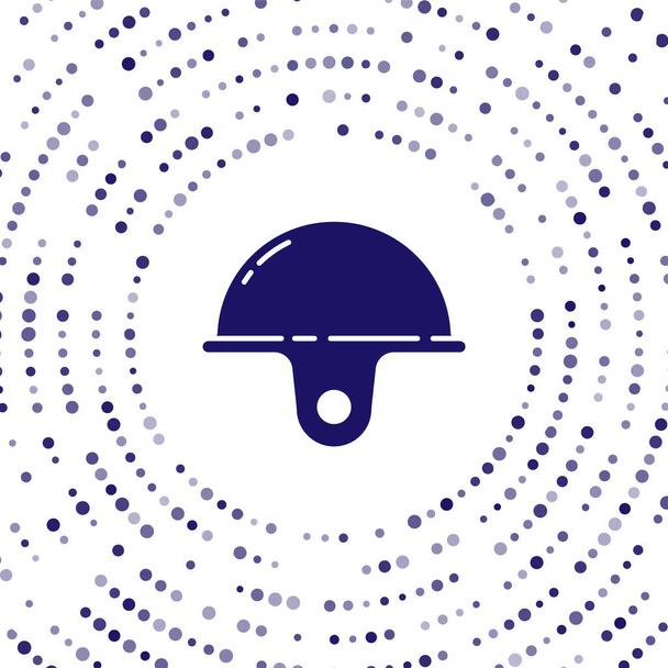 Icono del casco de seguridad Blue Worker aislado sobre fondo blanco. Puntos aleatorios de círculo abstracto. Ilustración vectorial - Vector, Imagen