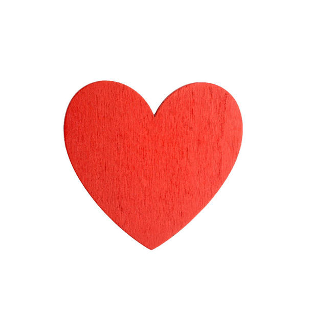 Valentines day, red heart isolated on white background - Fotoğraf, Görsel