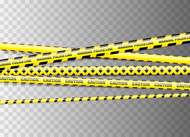 Realictic caution tapes. Danger lines.  - Vector, Image