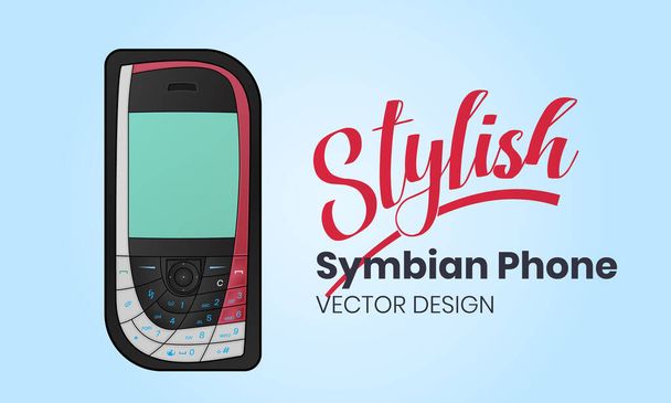 Stijlvolle Symbian mobiele telefoon - Vector Design - Vector, afbeelding