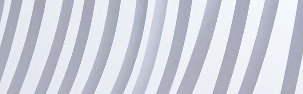 close up view of paper stripes isolated on white, panoramic shot - Фото, изображение