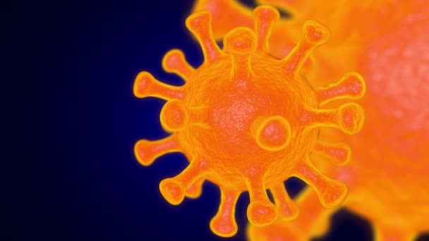 Coronavirus virus Covid-19 cerca de renderización 3d
 - Metraje, vídeo