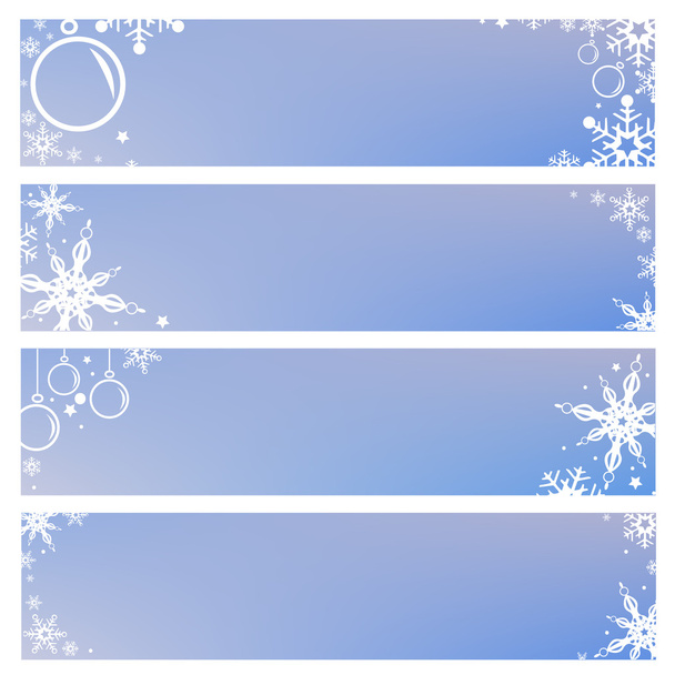 Vector Set Banner Backgrounds with Snowflakes Christmas and New Year Holidays - Vektori, kuva