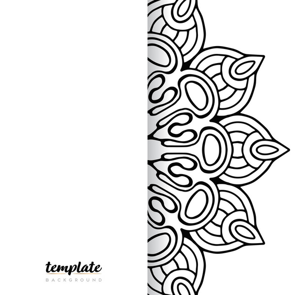 Mandala white background. Round floral ornament - Vector, Image