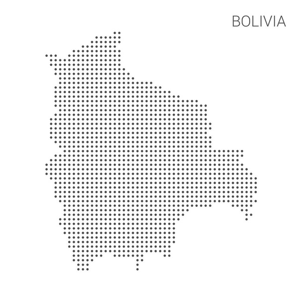 Carte de la Bolivie pointillée sur fond blanc vecteur isolé. Illustration pour la conception technologique ou infographie. Isolé sur fond blanc. Illustration vectorielle de voyage
 - Vecteur, image