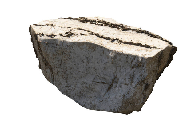 Object getextureerd op witte achtergrond van Scree Stone: De rotsen uit de bergen die zijn ondergedompeld in water worden vervolgens neergeslagen. - Foto, afbeelding