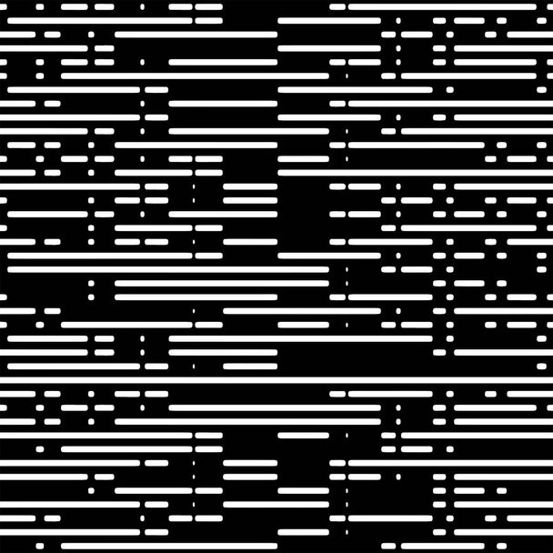 Full Seamless Background with Stripes Black and White Lines Vector. Texture with horizontal lines design for wallpaper and fabric print. - Vector, Image