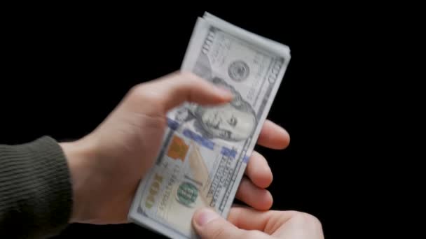 Comptage des mains USD Billets et mettre Bitcoin, Dollar, Btc
 - Séquence, vidéo