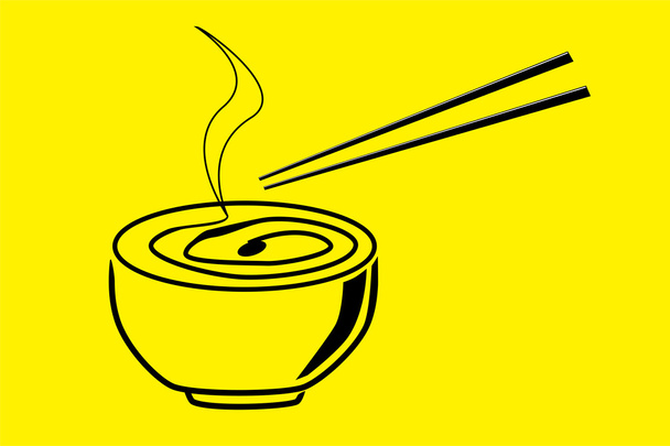 A Bowl of Noodle - Vector, Image