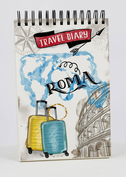 Piirustukset matkapäiväkirjasta Roomaan, Italiaan
 - Valokuva, kuva