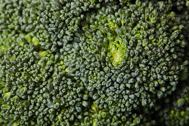 close up of fresh green broccoli texture - Foto, afbeelding