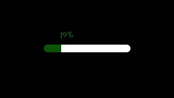 Loading indicating line icon on dark background, 19% loading - Φωτογραφία, εικόνα