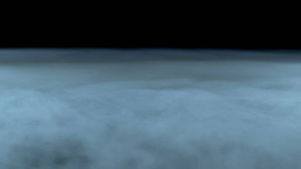 Photo of Realistic Clouds, fog, fume, haze, mist, vapor, smoke, dry ice smoke on black dark Background. Poster, Wallpaper, Texture, Banner, Still design. - Photo, Image