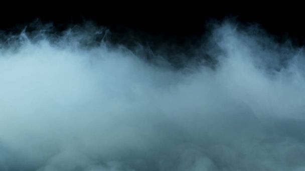 Foto de Nuvens Realistas em fundo preto escuro. Papel de parede textura banner
. - Foto, Imagem