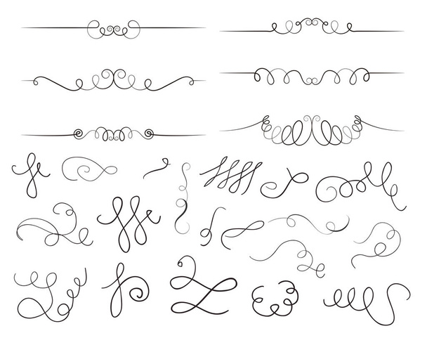 Variety of cute decoration elements - Vector, Image