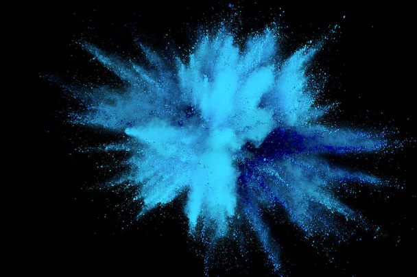 Colored powder explosion. Abstract closeup dust on backdrop. Colorful explode. Paint holi - Fotó, kép
