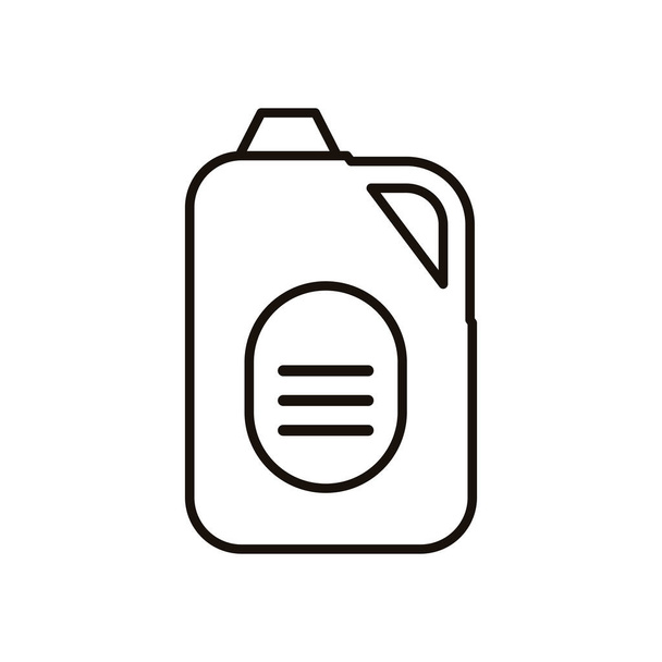 fertőtlenítőszer műanyag gallon palack termék vonal stílus - Vektor, kép