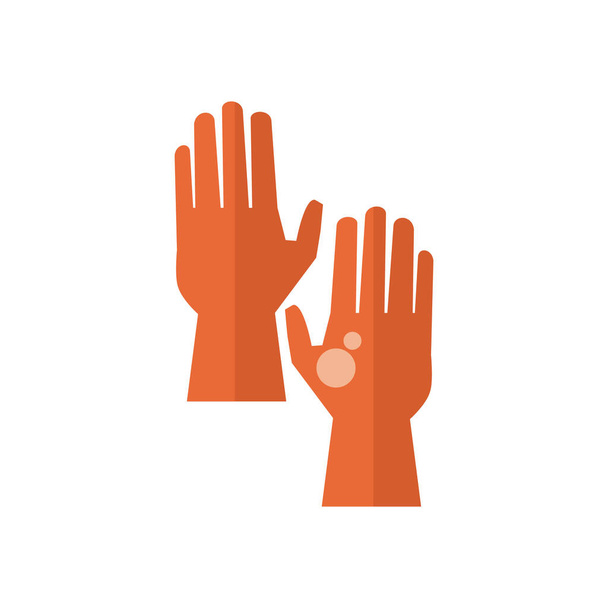 gumowe rękawiczki płaski styl ikona - Wektor, obraz