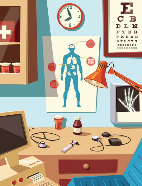 Doctor's office illustration - Vector, Image