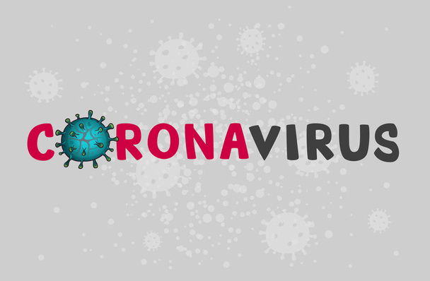 Coronavirus logo with background. Vector illustration - Vektori, kuva