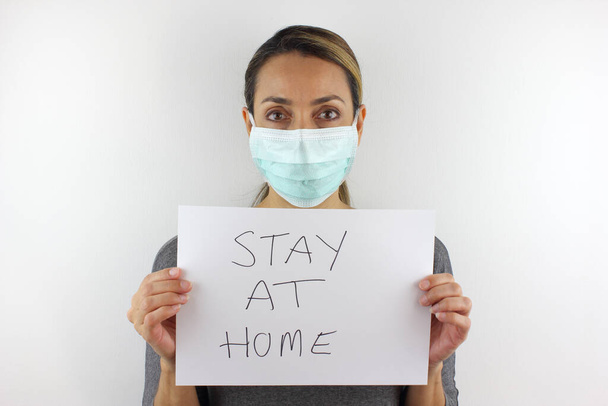 Holding a sign for a corona virus concept - Photo, Image