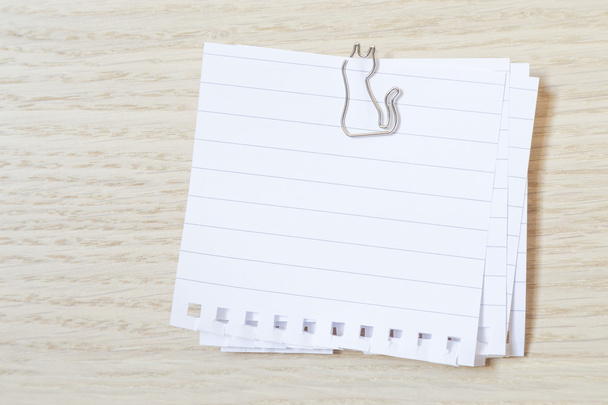 Note with a paper clip - Photo, Image