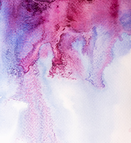 Abstract hand drawn watercolor. Colorful splashing in the paper. It is wet texture background with paint brushes stoke. Picture for creative wallpaper or design art work. Pastel colors tone. - Fotó, kép