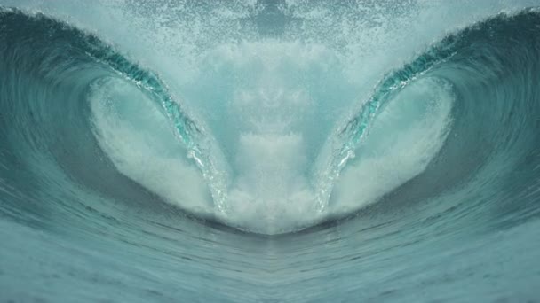 SLOW MOTION: Δύο κύματα που δημιουργούν έναν όμορφο σχηματισμό καρδιάς - Πλάνα, βίντεο