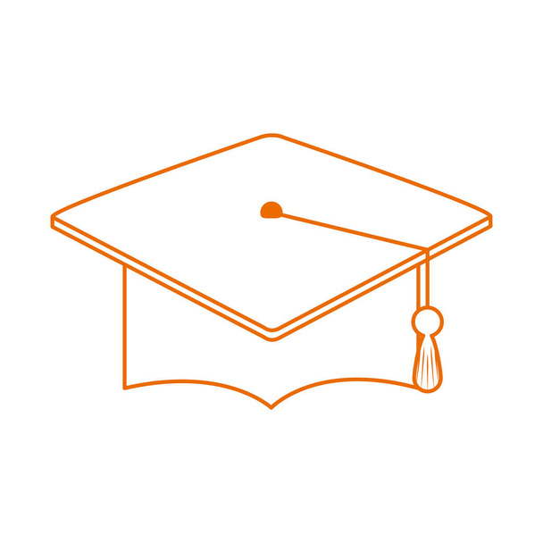 graduación sombrero éxito casa educación línea color estilo icono
 - Vector, Imagen