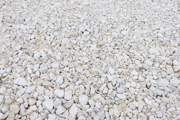 άσπρες πέτρες στην παραλία μια ηλιόλουστη μέρα, φόντο από άσπρες πέτρες - Φωτογραφία, εικόνα