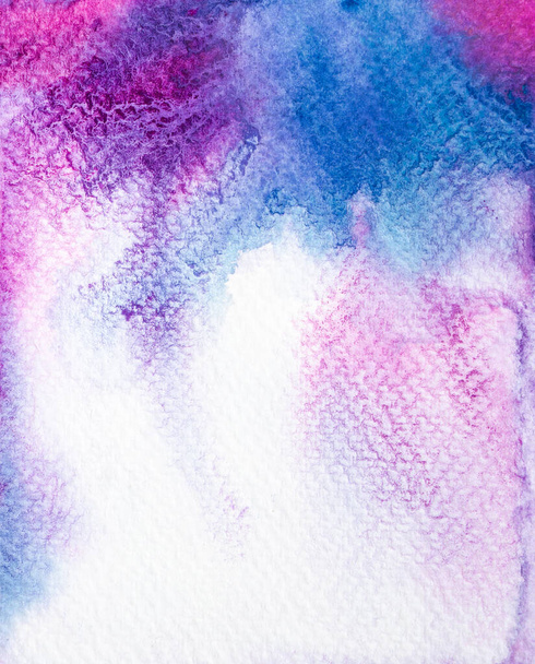 Abstract hand drawn watercolor. Colorful splashing in the paper. It is wet texture background with paint brushes stoke. Picture for creative wallpaper or design art work. Pastel colors tone. - Foto, Imagen