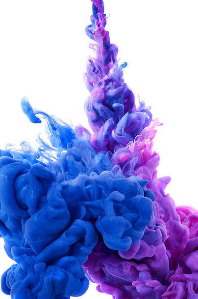 Tinta en el agua. Mezcla de pintura Splash. Colorante líquido multicolor. Color de fondo abstracto
 - Foto, imagen