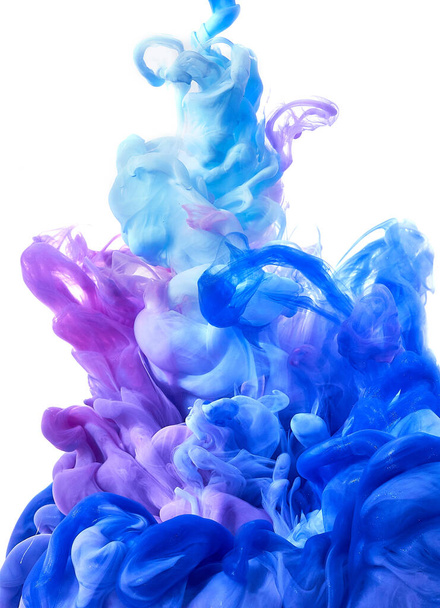 Tinta en el agua. Mezcla de pintura Splash. Colorante líquido multicolor. Color de fondo abstracto
 - Foto, imagen