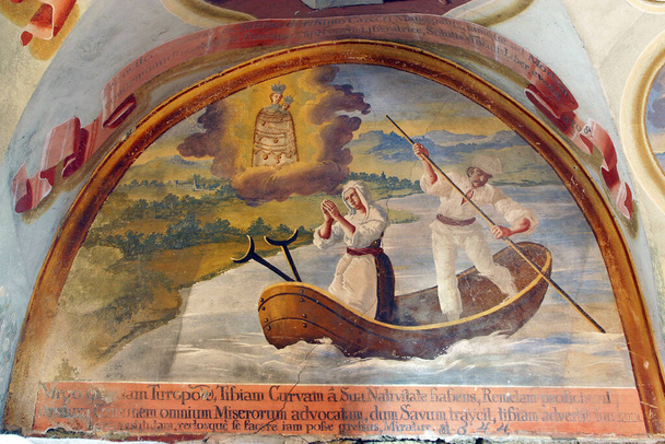 Peintures votives, Eglise de l'Assomption de la Vierge Marie à Remete, Zagreb, Croatie
 - Photo, image