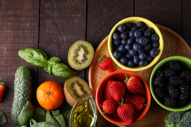 berries fruits vegetables for a healthy diet - Photo, Image