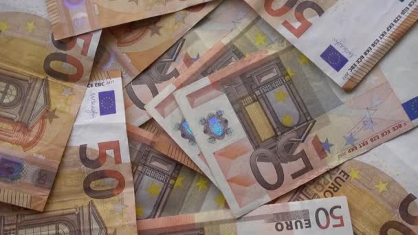 Τραπεζικά χαρτονομίσματα των 50 ευρώ - Πλάνα, βίντεο