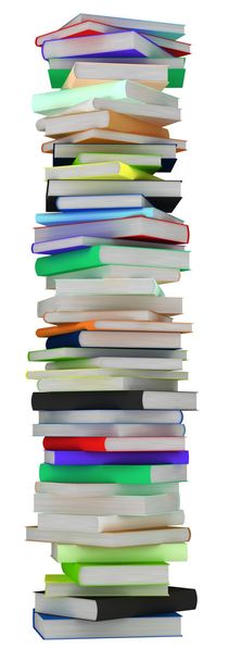 Education and knowledge. Tall heap of hardcovered books - Фото, зображення