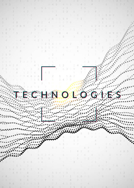 Digital technology abstract background. Artificial intelligence, deep learning and big data concept.  - Vector, Image