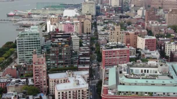 aerial of downtown nyc - Metraje, vídeo