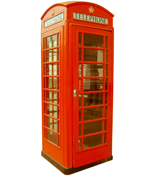 retro zoek Londen telefooncel - Foto, afbeelding