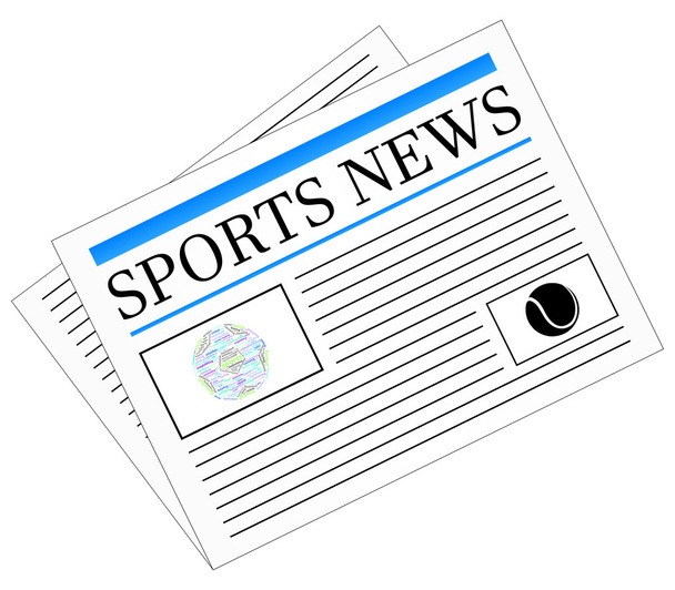 Sports News Newspaper Headline Front Page - Vector, Image
