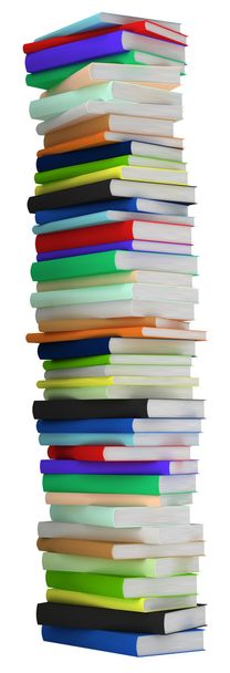 Education and wisdom. Tall heap of hardcovered books - Фото, изображение