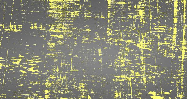 Grunge grijze en gele stedelijke vectorstructuur sjabloon. Dark Messy Dust Overlay Noodsituatie Achtergrond. Makkelijk te maken Abstracte gevlekte, Gekraakte, Vintage - Vector, afbeelding